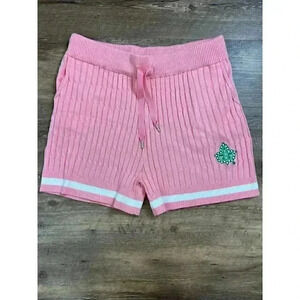 Ivy Storehouse Alpha Kappa Alpha Cable Knitted Pink Shorts Womens XXL Drawstring